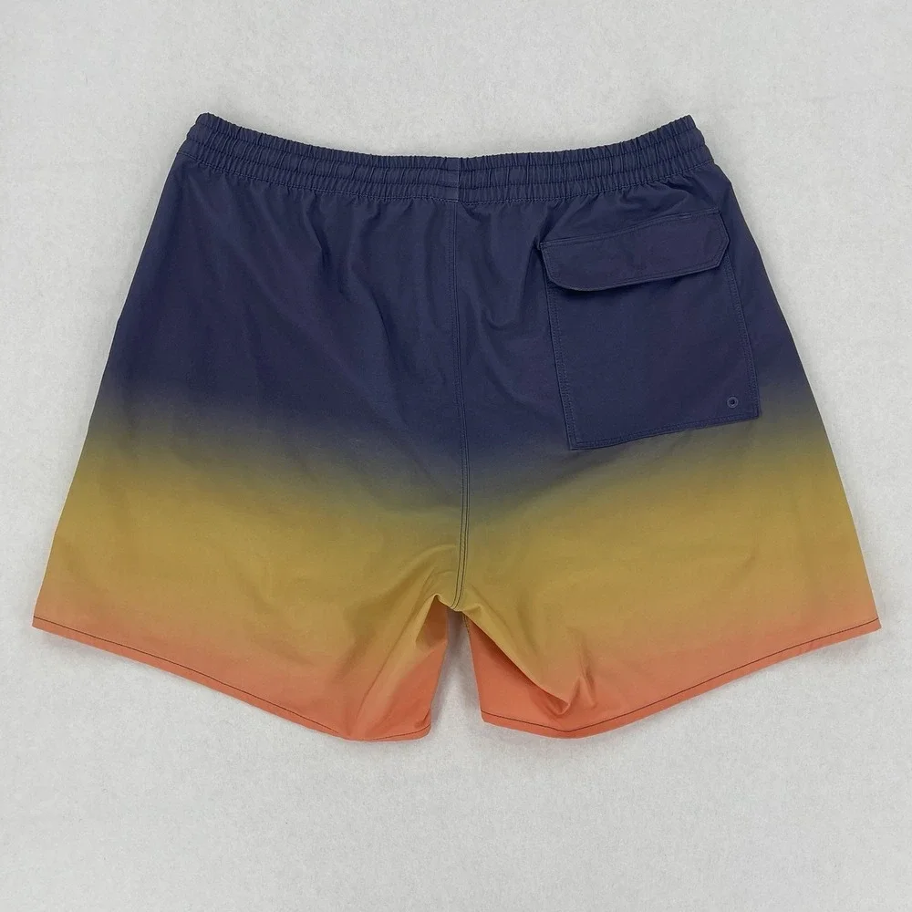 Patagonia Hydropeak Volley Shorts Mens L Blue Orange Fade Swim Board Unlined